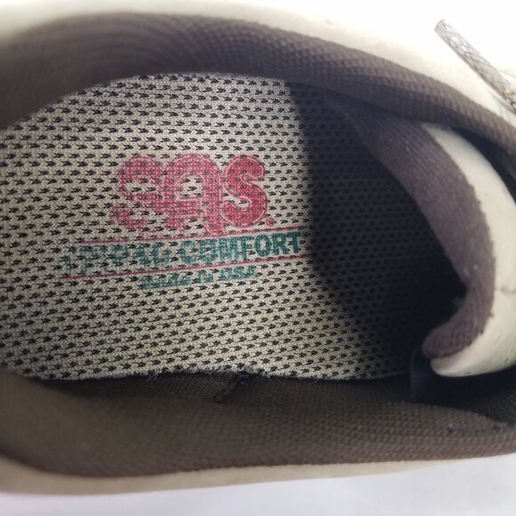 SAS Free Time Walking Shoes Womens 8.5M Oxford Beige Taupe Suede Lace Up Comfort - Picture 12 of 16